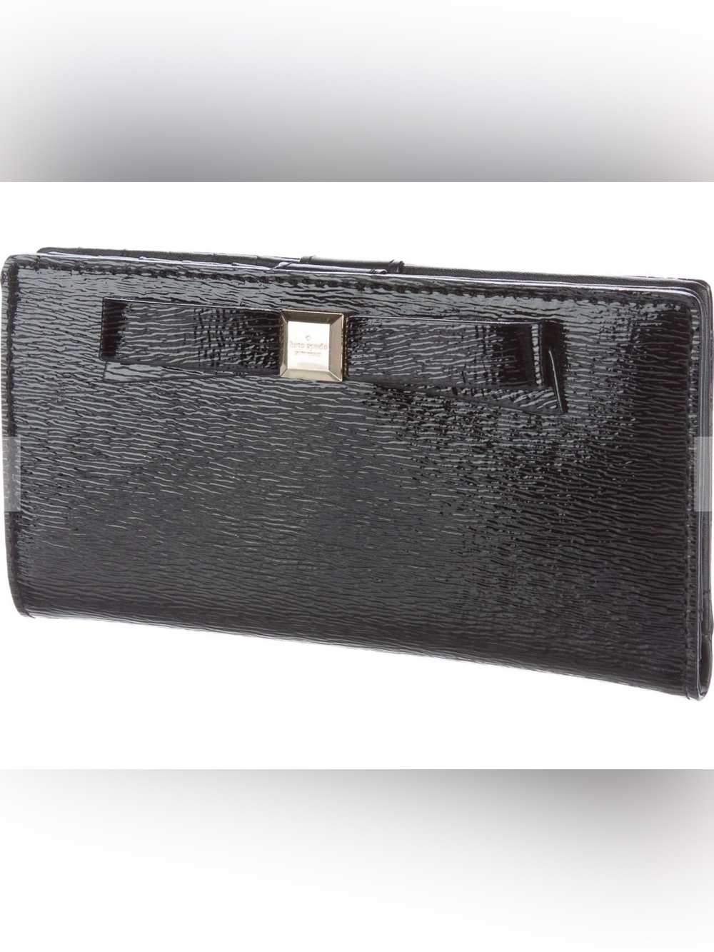 Kate Spade Stacy Wallet Black Patent Leather